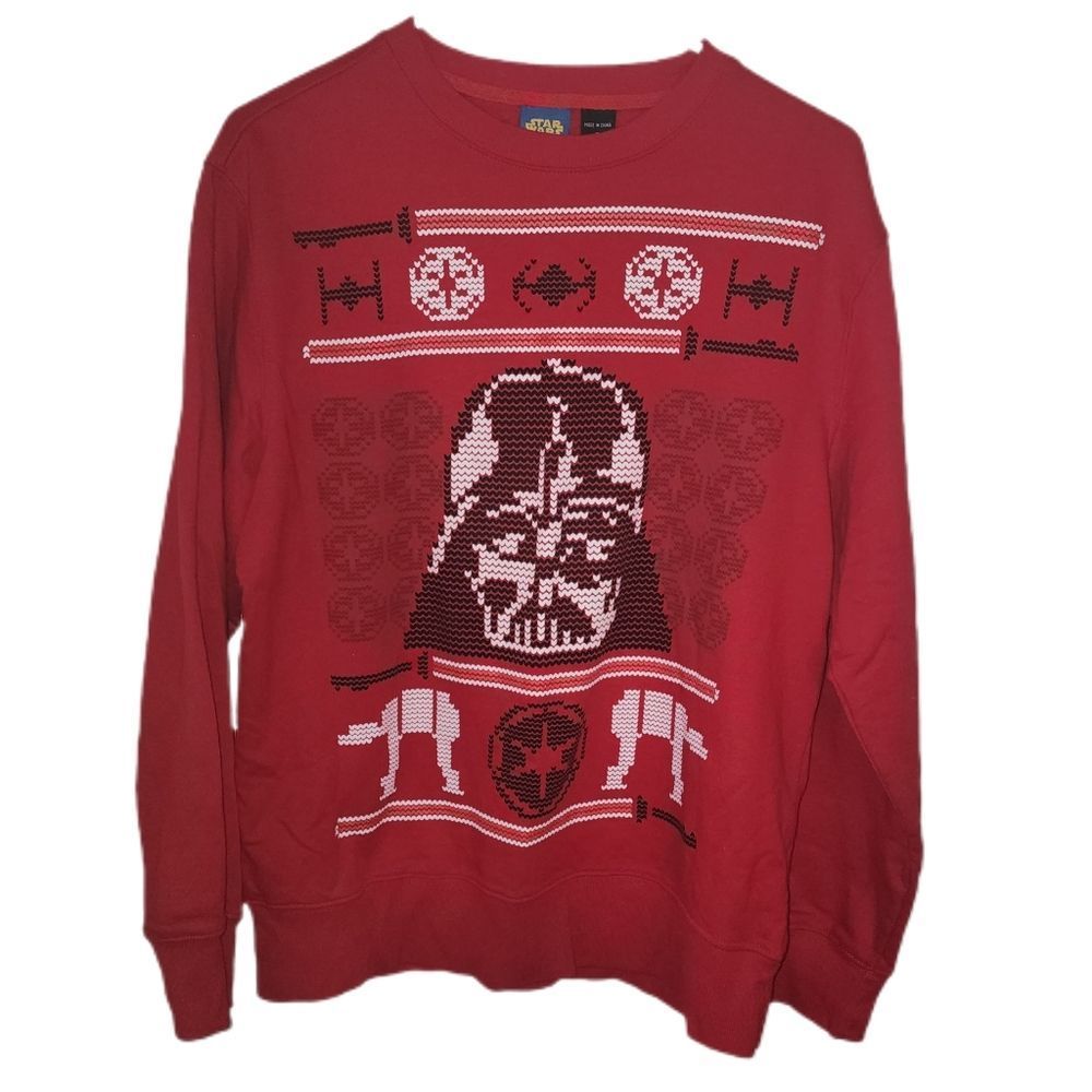 Christmas Sweatshirt/sweater Star Wars Holiday Character Sweater Small Oversized